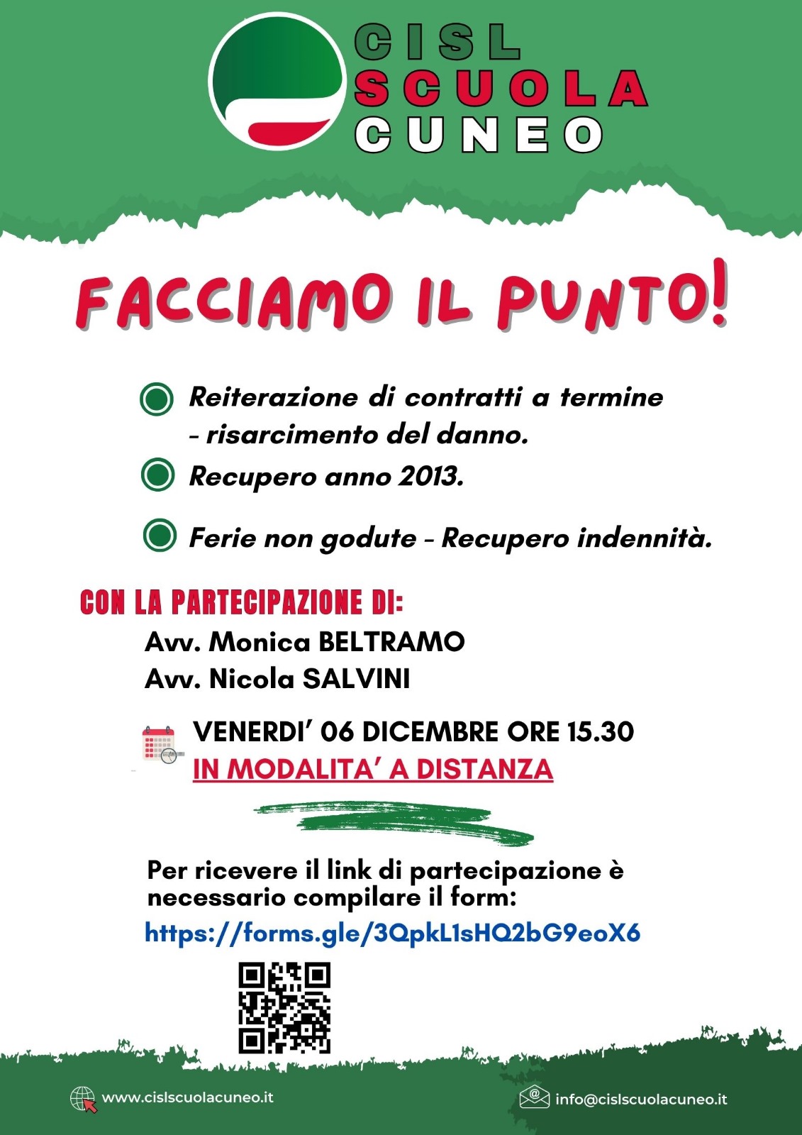 RICORSI: FACCIAMO IL PUNTO – CONFERENCE DEDICATA